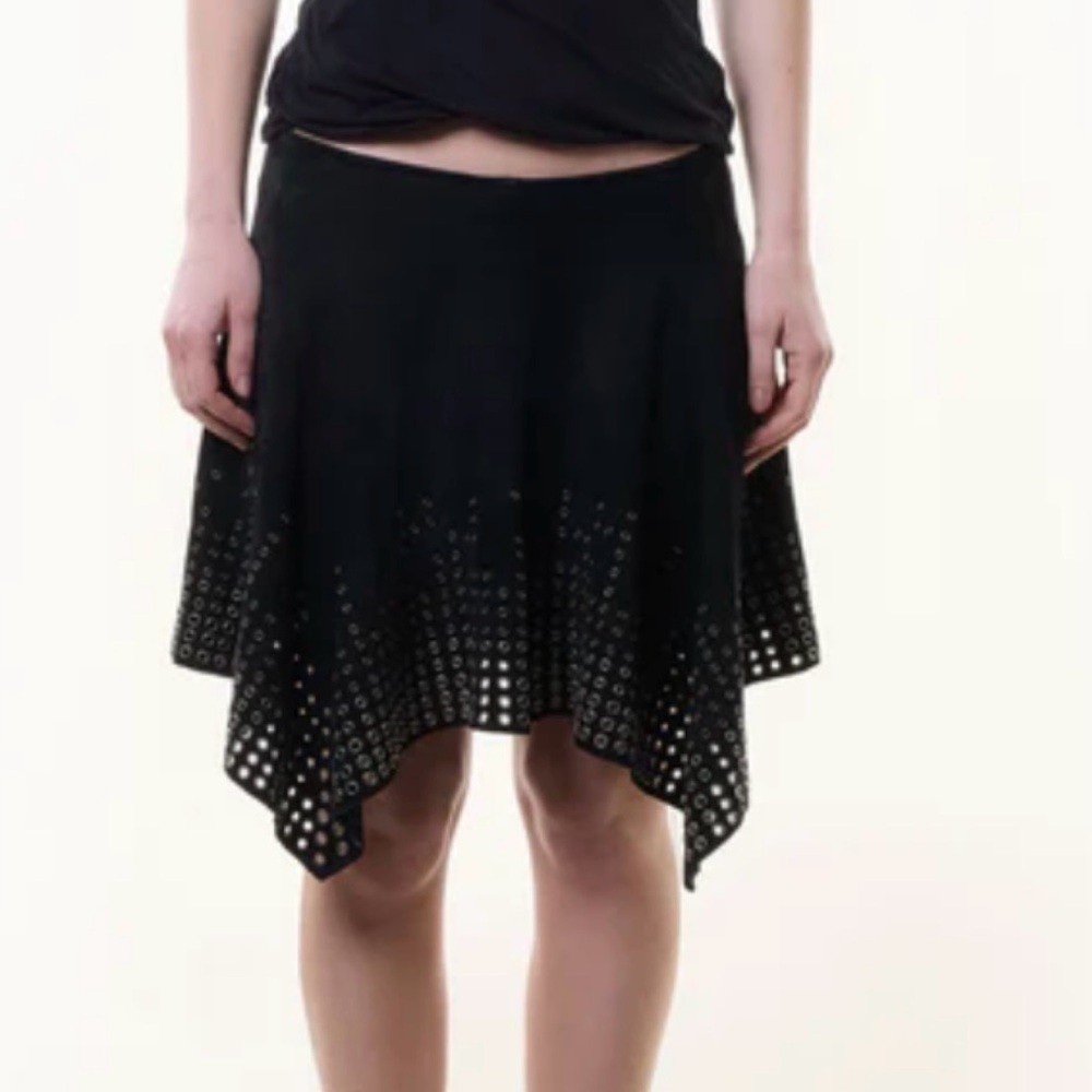 ARCHIVAL HOLY GRAIL: Alexander McQueen FW 2003 "Scanners" Suede Grommet Skirt